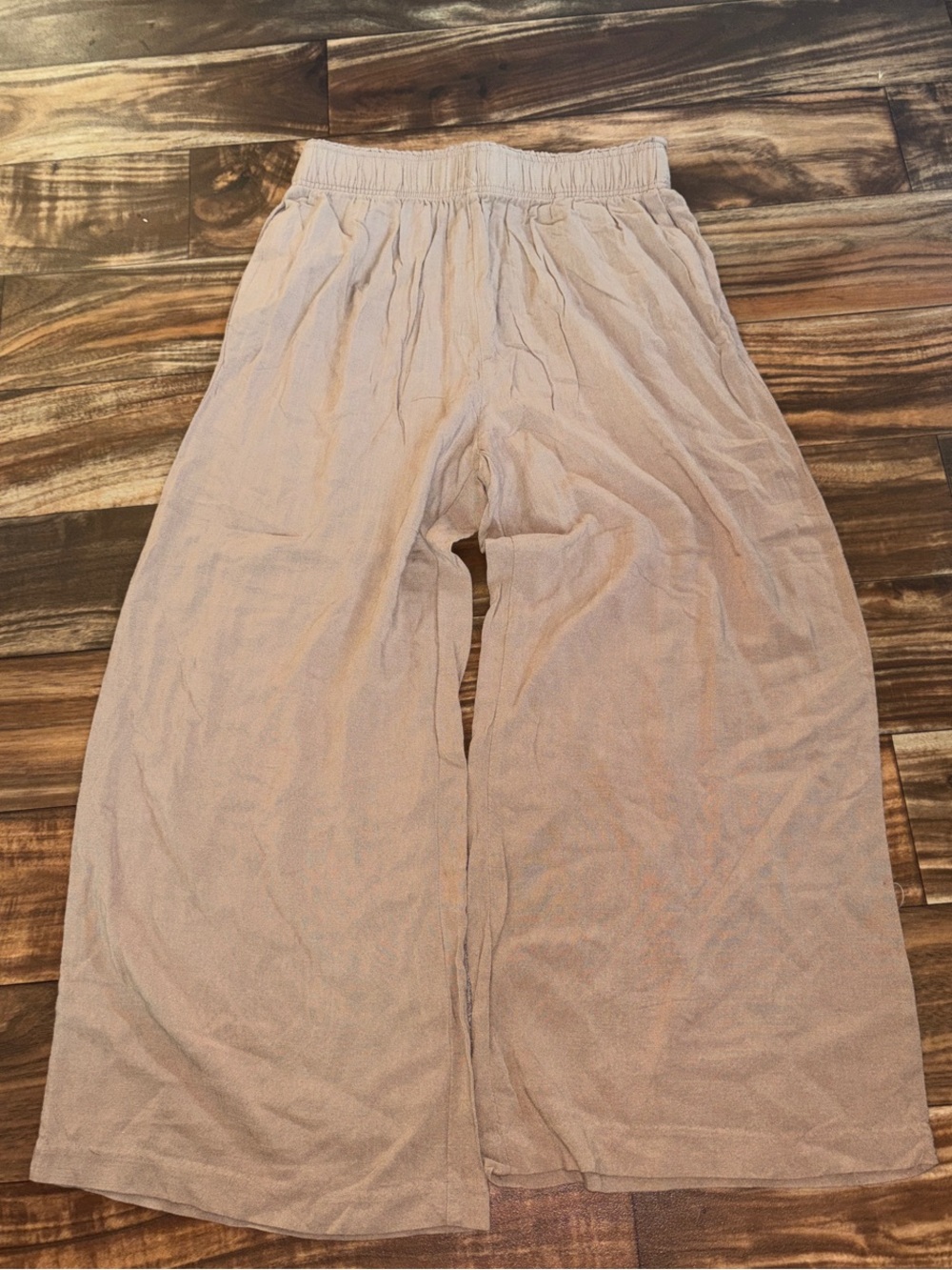 H&M Wide Leg Pants in Light Beige